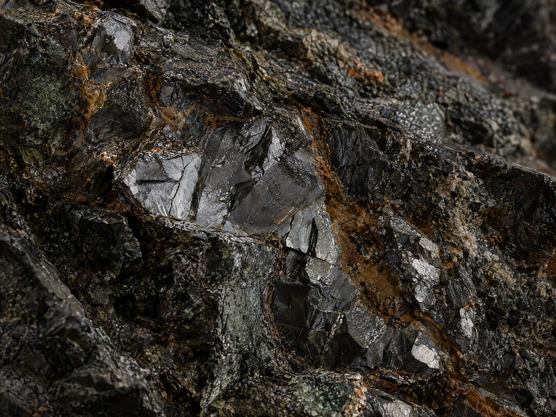 Illustrative mineral-bearing rock texture